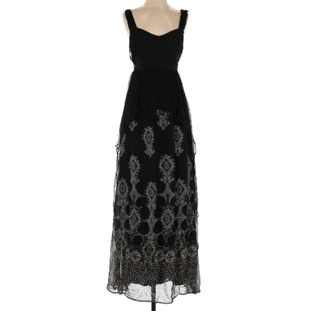 NWT $400 Free People Black Formal Maxi Size 4 Dress - Picture 2 of 7